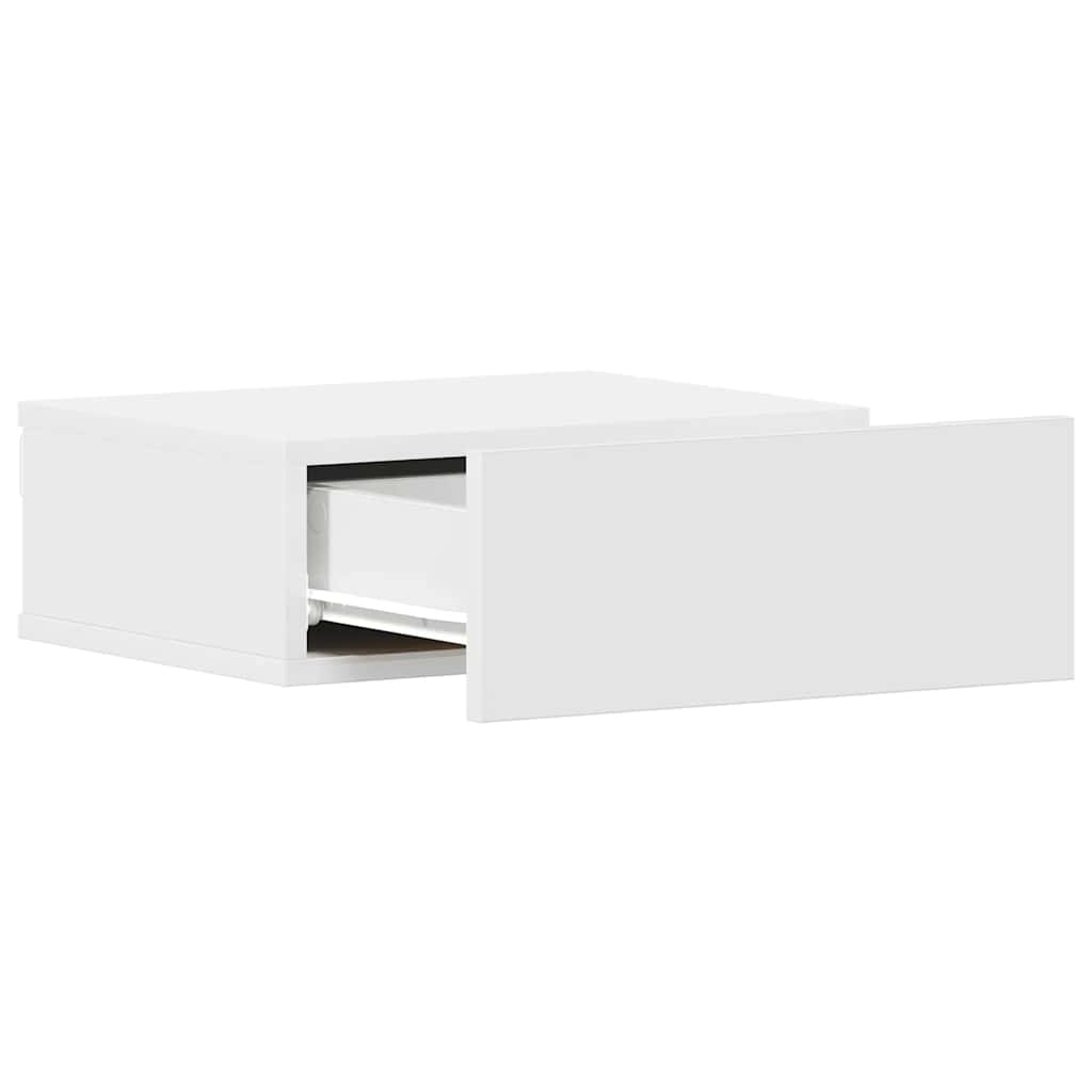 Flytende nattbord hvit 40x30x15 cm konstruert tre vidaXL