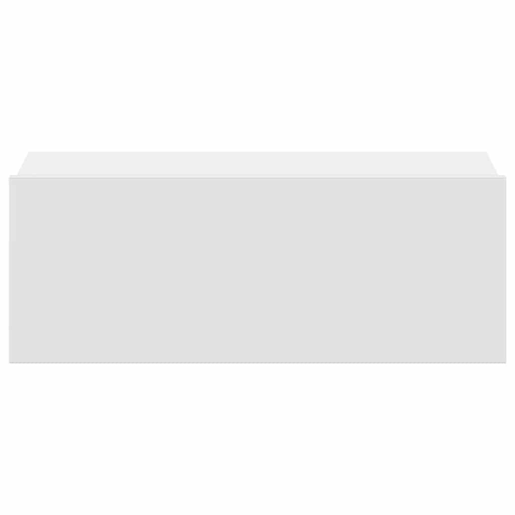 Flytende nattbord hvit 40x30x15 cm konstruert tre