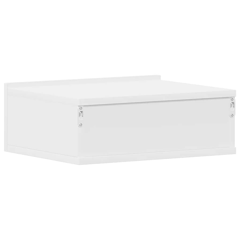 Flytende nattbord hvit 40x30x15 cm konstruert tre vidaXL