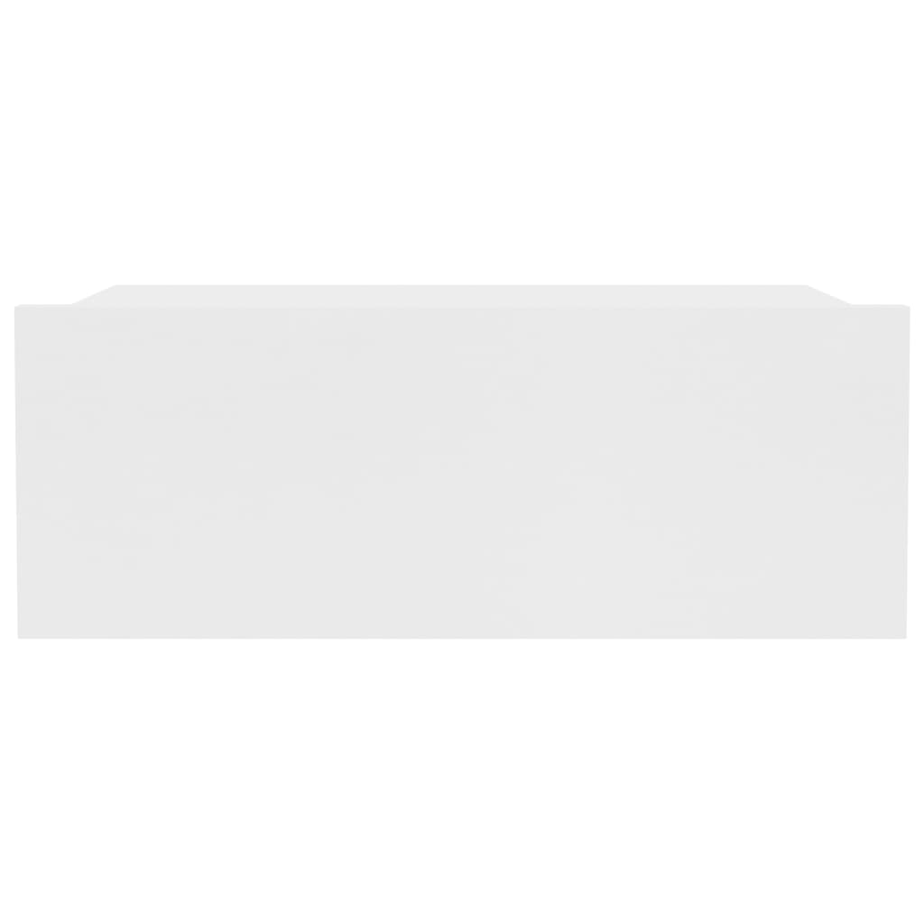 Flytende nattbord 2 stk hvit 40x30x15 cm konstruert tre