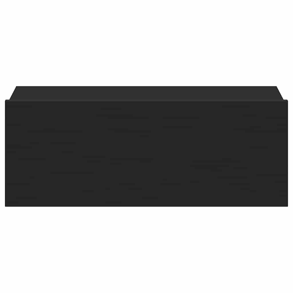 Flytende nattbord svart 40x30x15 cm konstruert tre