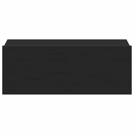 Flytende nattbord svart 40x30x15 cm konstruert tre