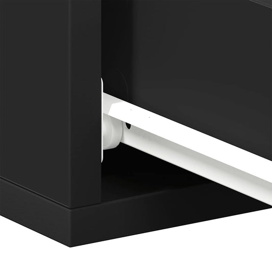 Flytende nattbord svart 40x30x15 cm konstruert tre