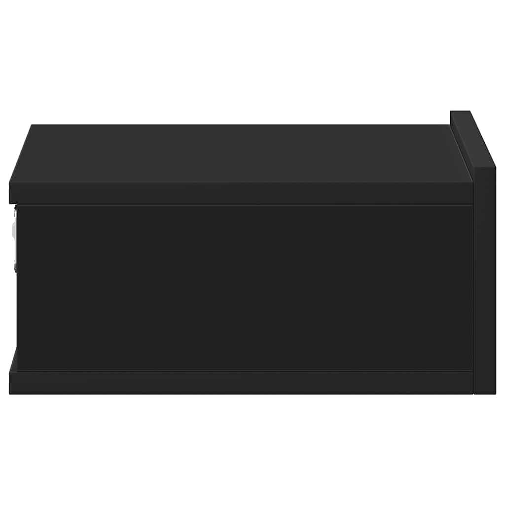 Flytende nattbord 2 stk svart 40x30x15 cm konstruert tre