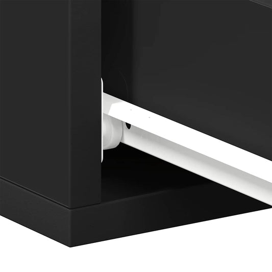 Flytende nattbord 2 stk svart 40x30x15 cm konstruert tre