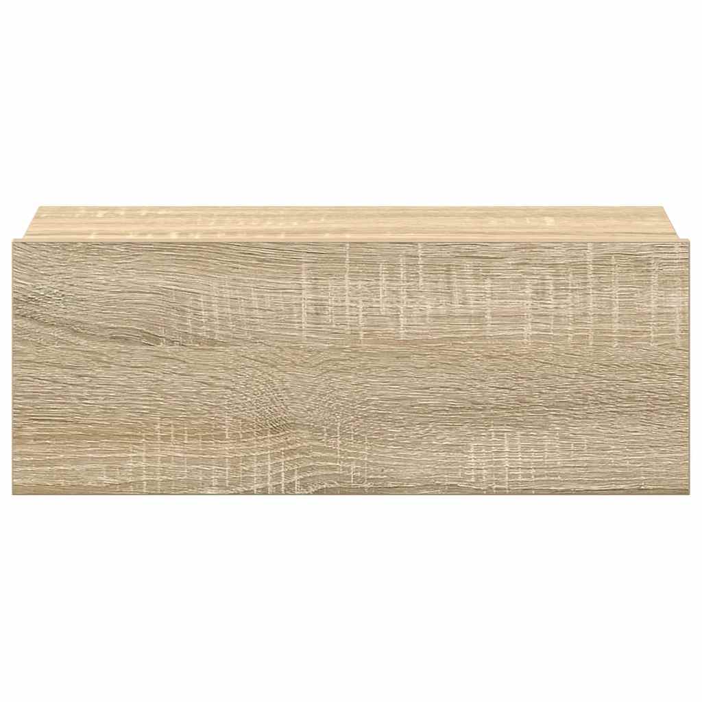 Flytende nattbord sonoma eik 40x30x15 cm konstruert tre