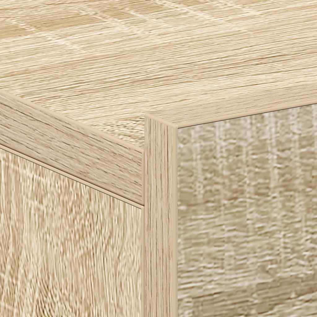 Flytende nattbord 2 stk sonoma eik 40x30x15 cm konstruert tre