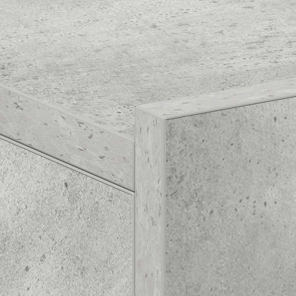Flytende nattbord betonggrå 40x30x15 cm konstruert tre