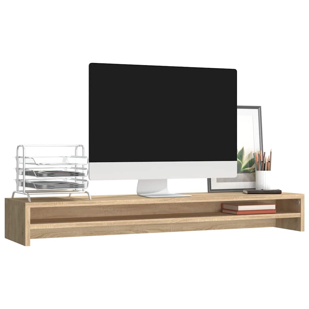 Skjermstativ sonoma eik 100x24x13 cm konstruert tre