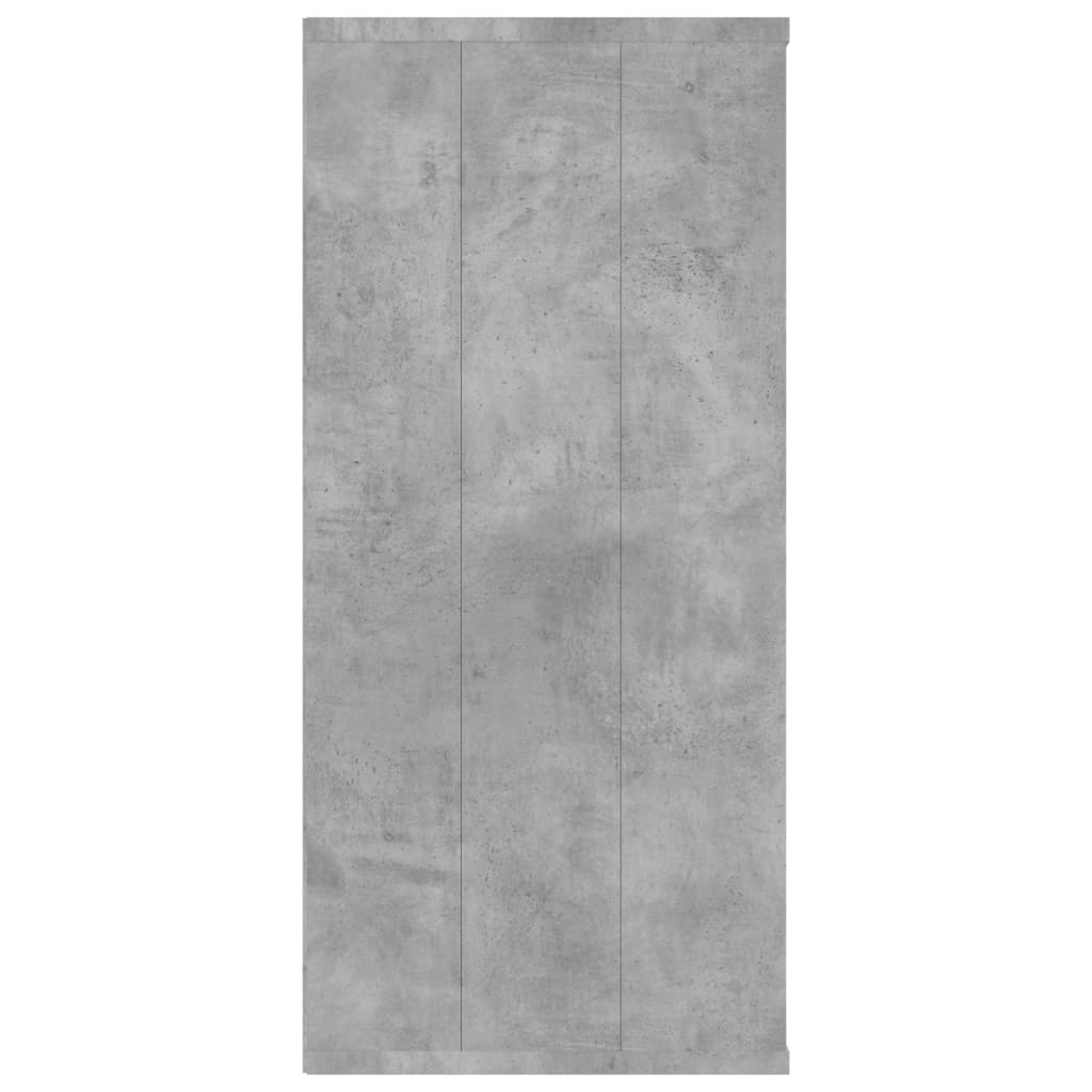 Bokhylle/skjenk betonggrå 66x30x98 cm sponplate vidaXL