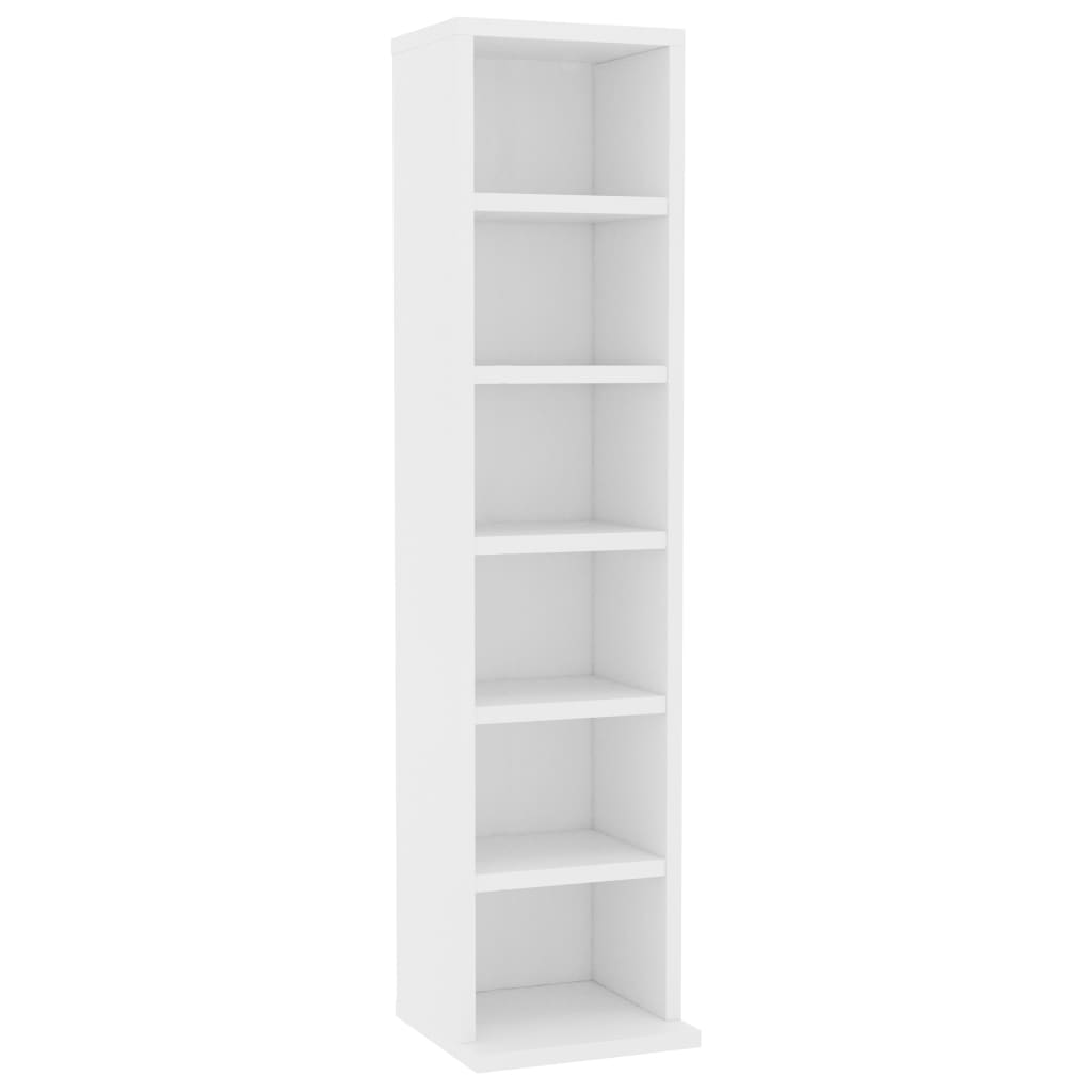CD-skap hvit 21x20x88 cm konstruert tre