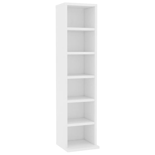 CD-skap hvit 21x20x88 cm konstruert tre