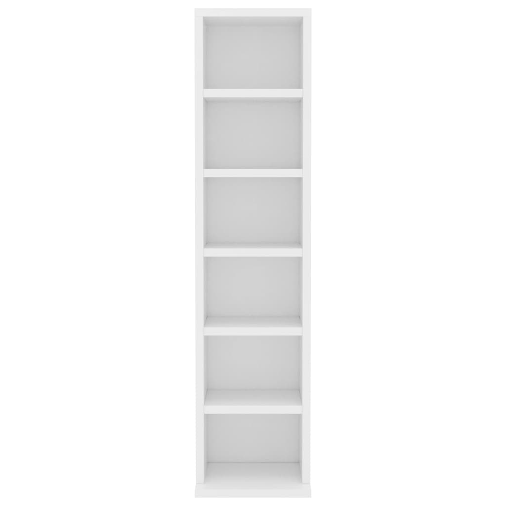CD-skap hvit 21x20x88 cm konstruert tre