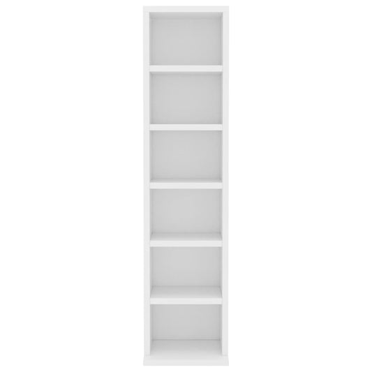 CD-skap hvit 21x20x88 cm konstruert tre