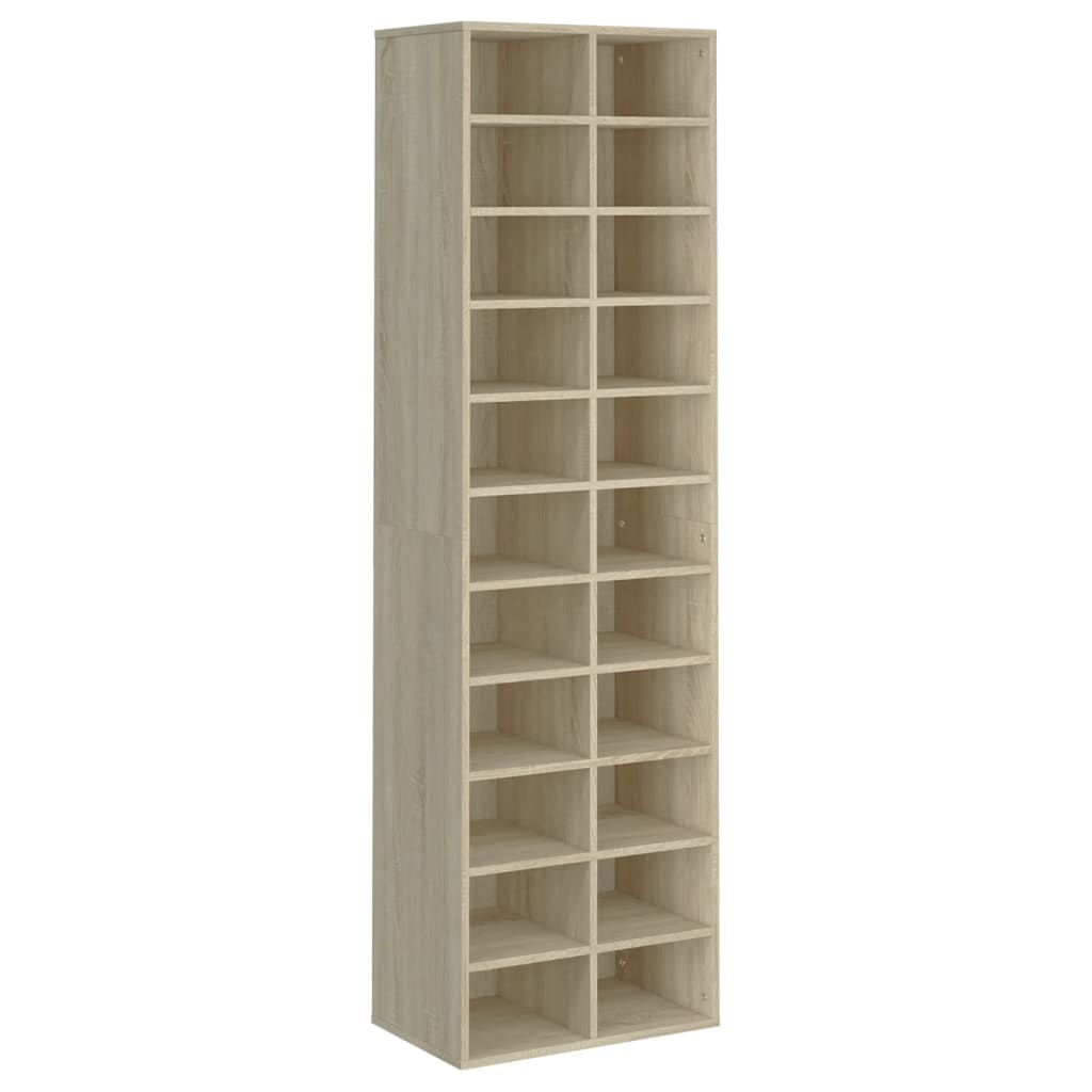 Skoskap sonoma eik 54x34x183 cm sponplate vidaXL