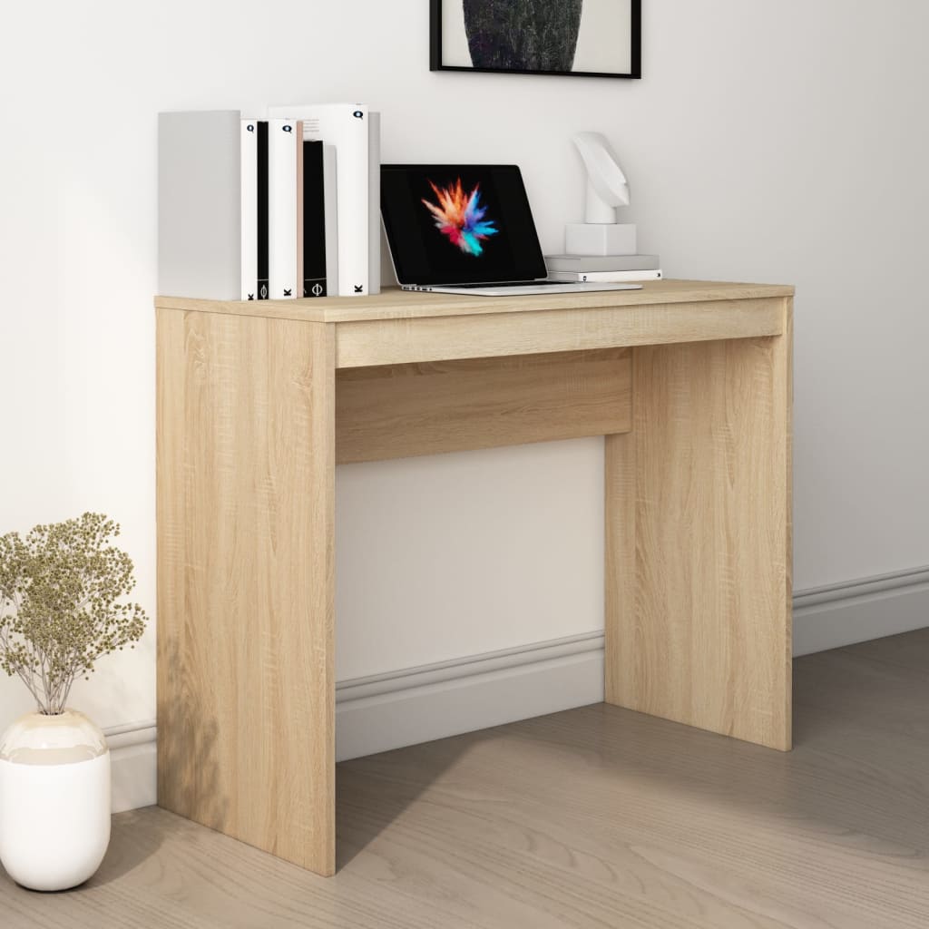 Skrivebord sonoma eik 90x40x72 cm konstruert tre