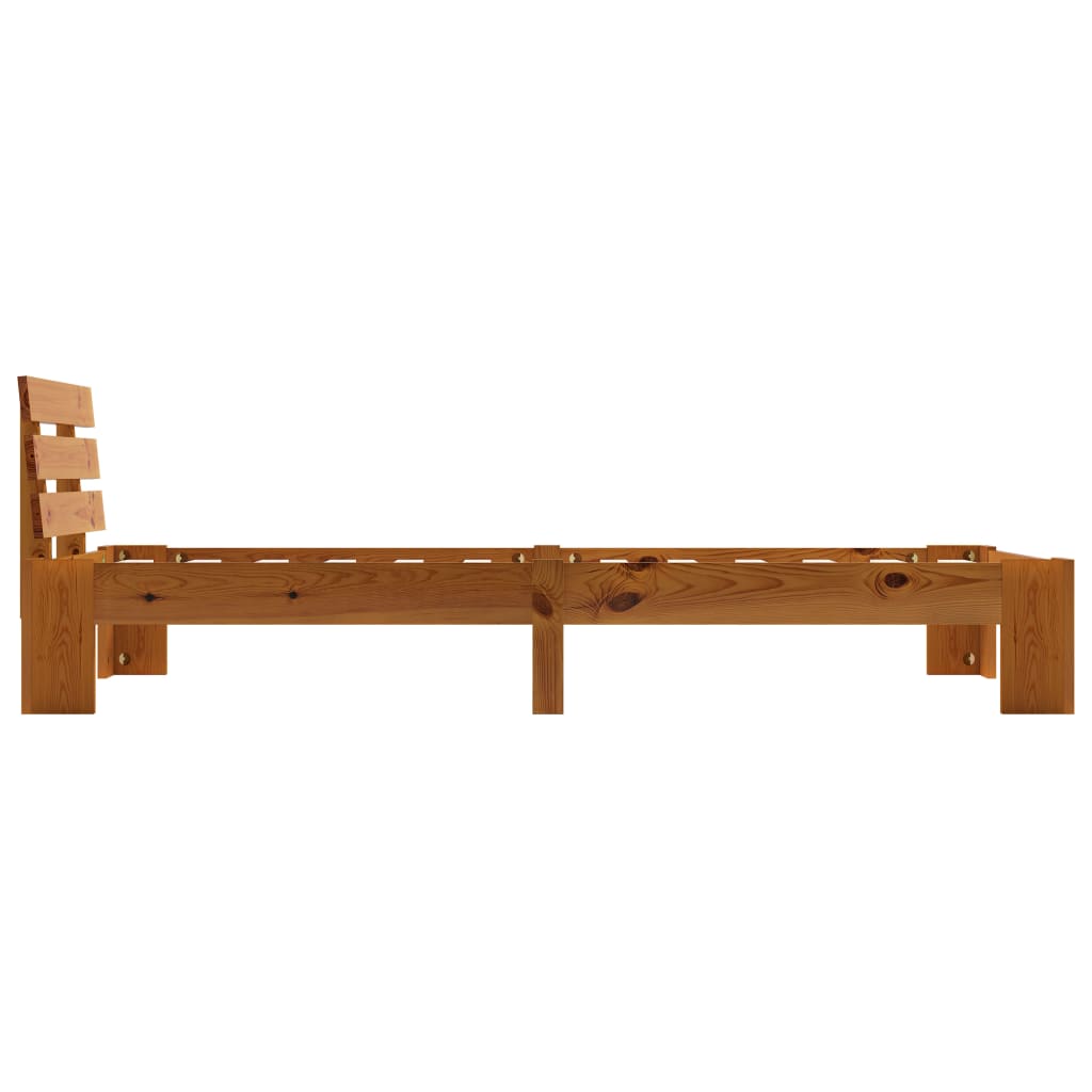 Sengeramme honningbrun heltre furu 100x200 cm