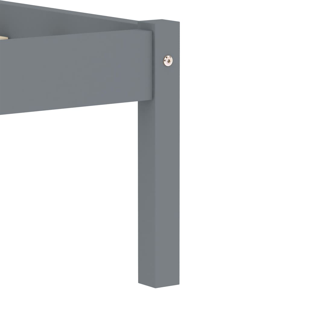 Sengeramme grå heltre furu 100x200 cm