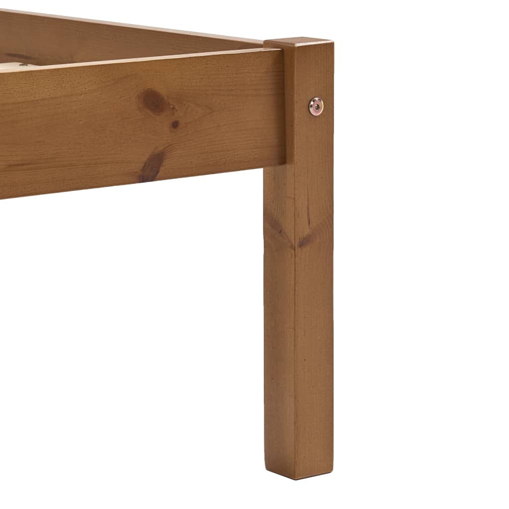Sengeramme honningbrun heltre furu 90x200 cm