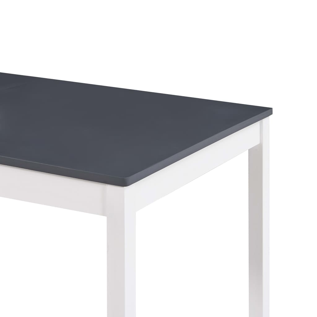 Spisebord hvit og grå 180x90x73 cm furu