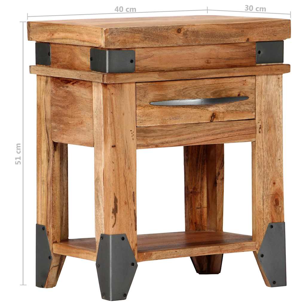 Nattbord 40x30x51 cm heltre akasie