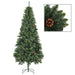 Kunstig juletre med furukongler grønn 210 cm