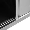 Arbeidsbord med skyvedører 120x50x(95-97) cm rustfritt stål