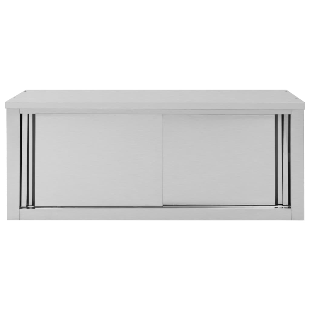 Kjøkkenskap vegg med skyvedører 120x40x50 cm rustfritt stål vidaXL