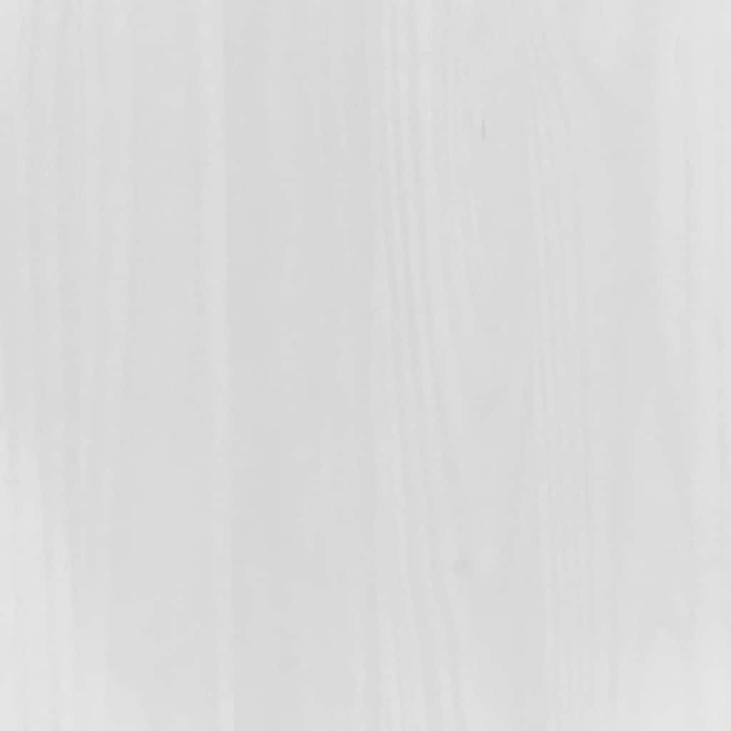 Nattbord meksikansk Corona-stil furu hvit 53x39x67 cm