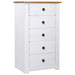 Skjenk hvit 46x40x89 cm furu Panama Range