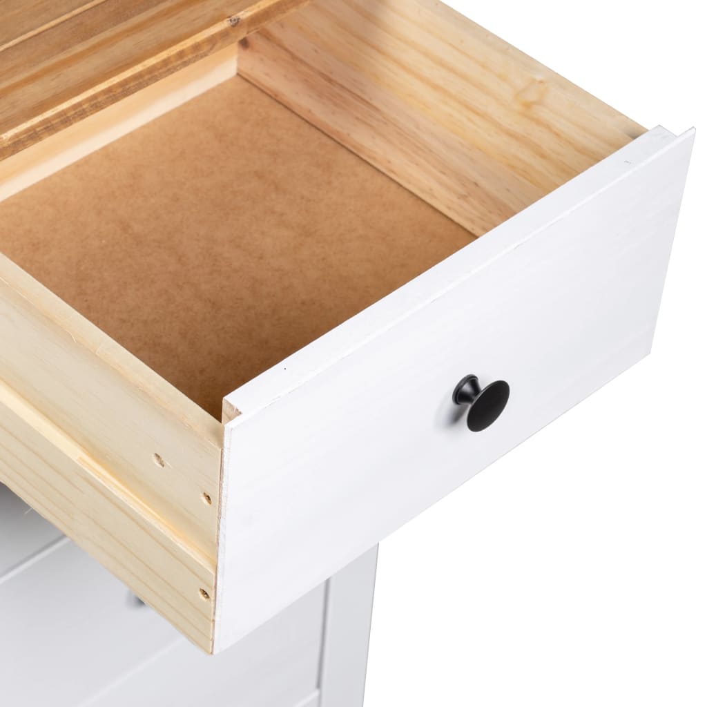 Skjenk hvit 46x40x89 cm furu Panama Range