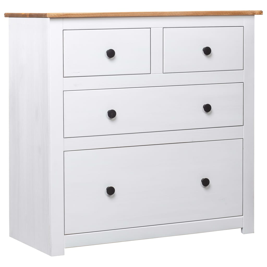 Skjenk hvit 80x40x83 cm furu Panama Range