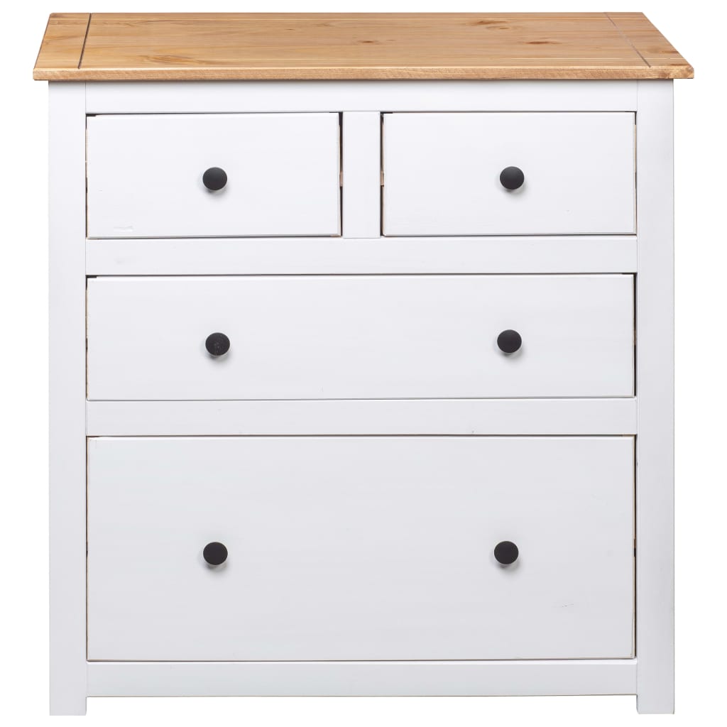 Skjenk hvit 80x40x83 cm furu Panama Range