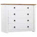 Sideskap hvit 80x40x73 cm furu Panama Range