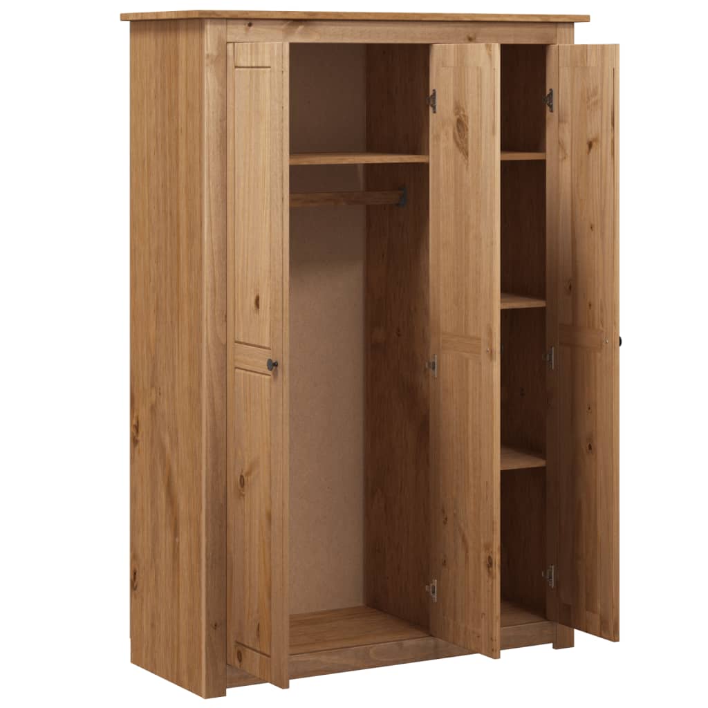 Garderobeskap 3 dører 118x50x171,5 cm furu Panama Range