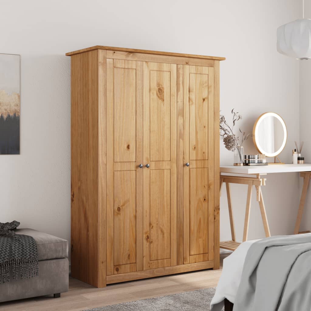 Garderobeskap 3 dører 118x50x171,5 cm furu Panama Range