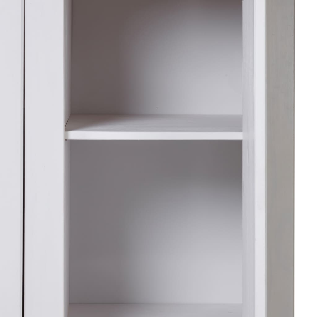 Garderobeskap 3 dører hvit 118x50x171,5 cm furu Panama Range