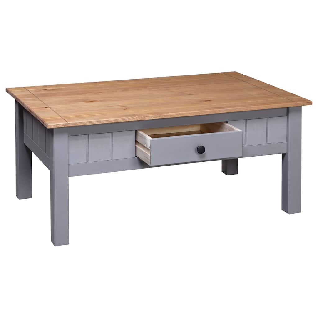 Salongbord grå 100x60x43,5 cm heltre furu Panama Range