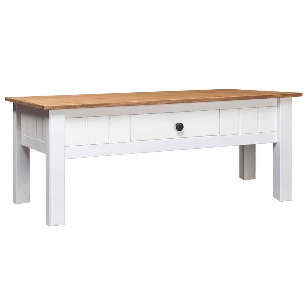 Salongbord hvit 100x60x43,5 cm heltre furu Panama Range