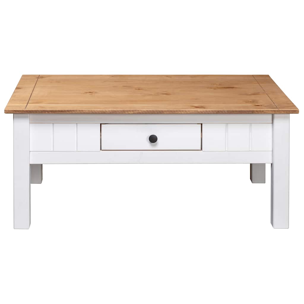 Salongbord hvit 100x60x43,5 cm heltre furu Panama Range