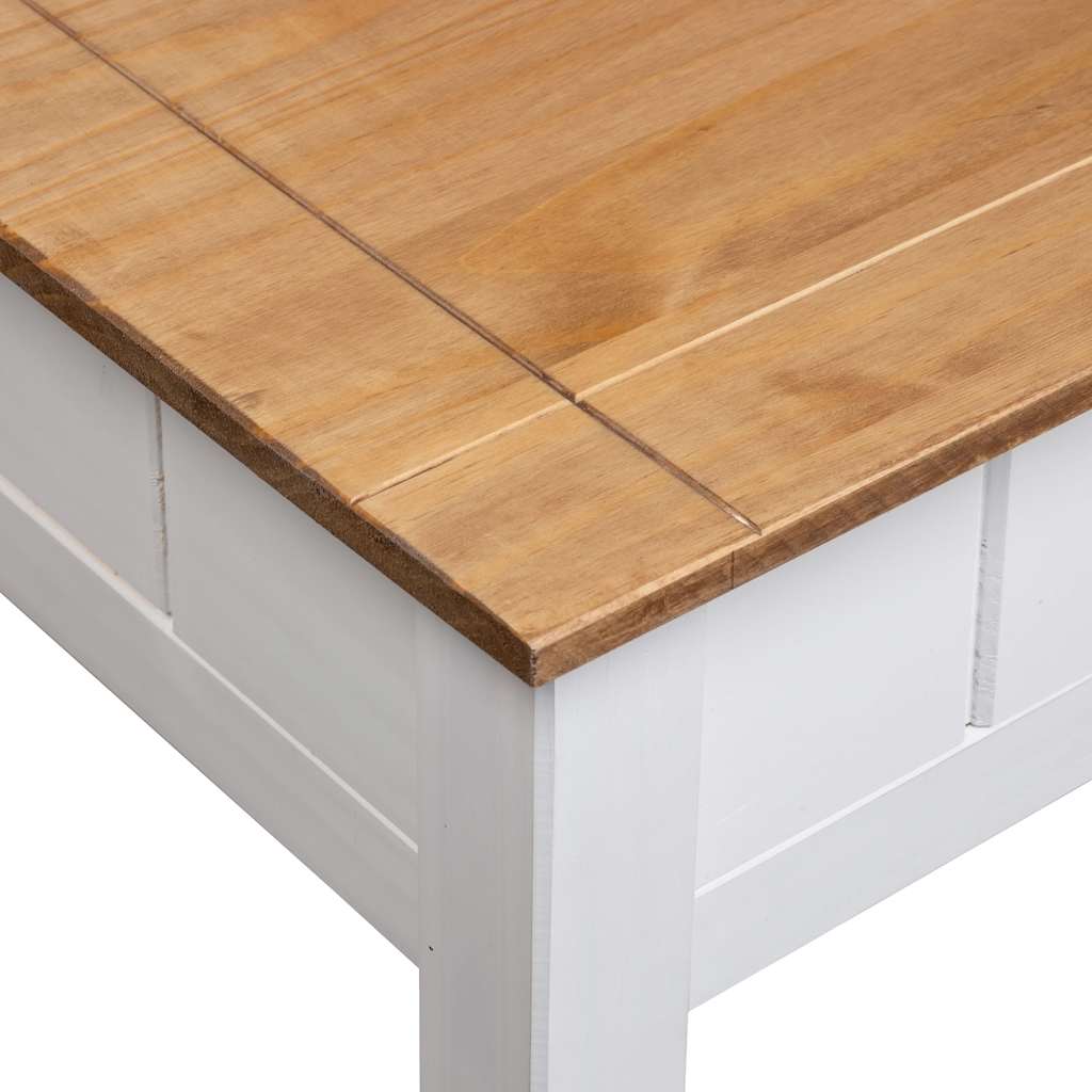 Salongbord hvit 100x60x43,5 cm heltre furu Panama Range