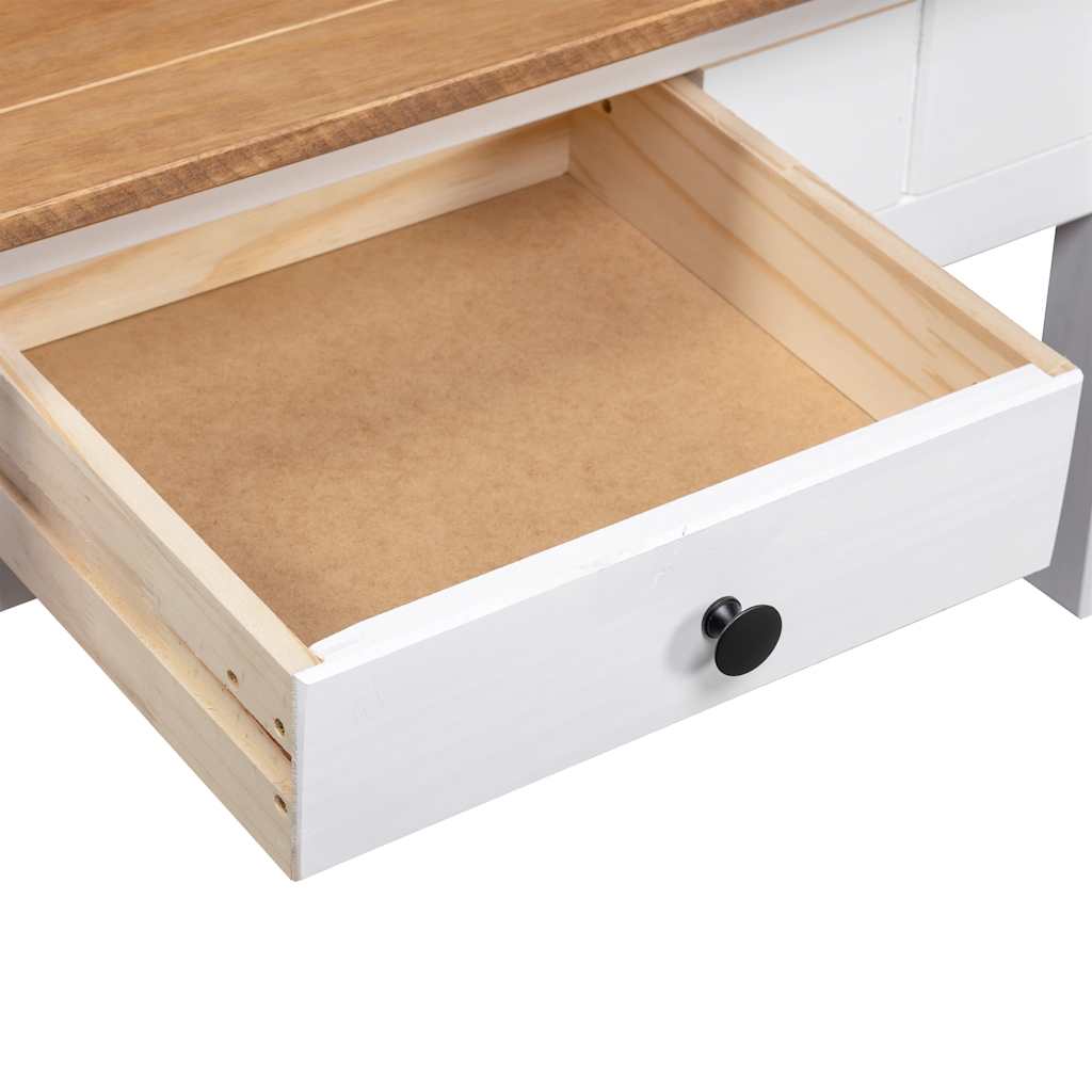 Salongbord hvit 100x60x43,5 cm heltre furu Panama Range