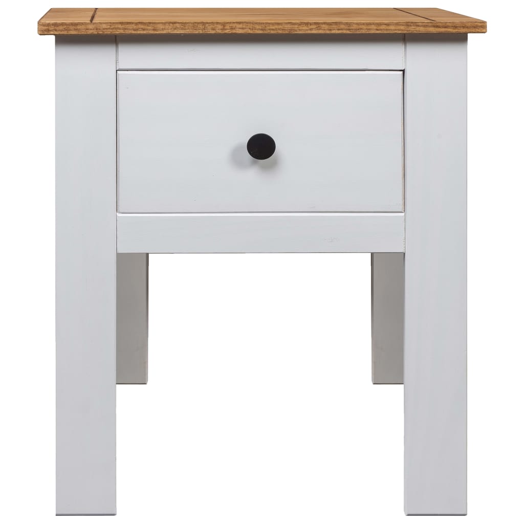 Nattbord hvit 46x40x57 cm furu Panama Range