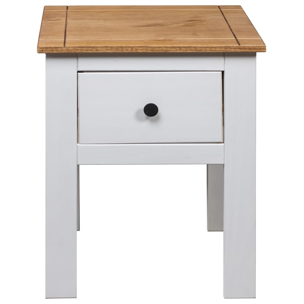 Nattbord hvit 46x40x57 cm furu Panama Range