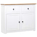 Skjenk hvit 93x40x80 cm heltre furu Panama Range
