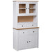 Highboard hvit 93x40,5x180 cm heltre furu Panama Range