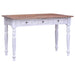 Skrivebord med skuffer hvit 117x57x75 cm heltre mahogni