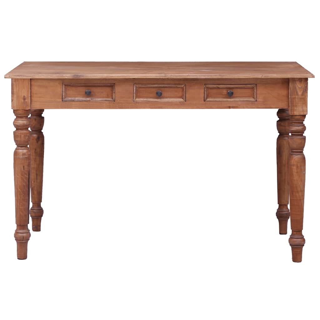 Skrivebord med skuffer 117x57x75 cm heltre mahogni