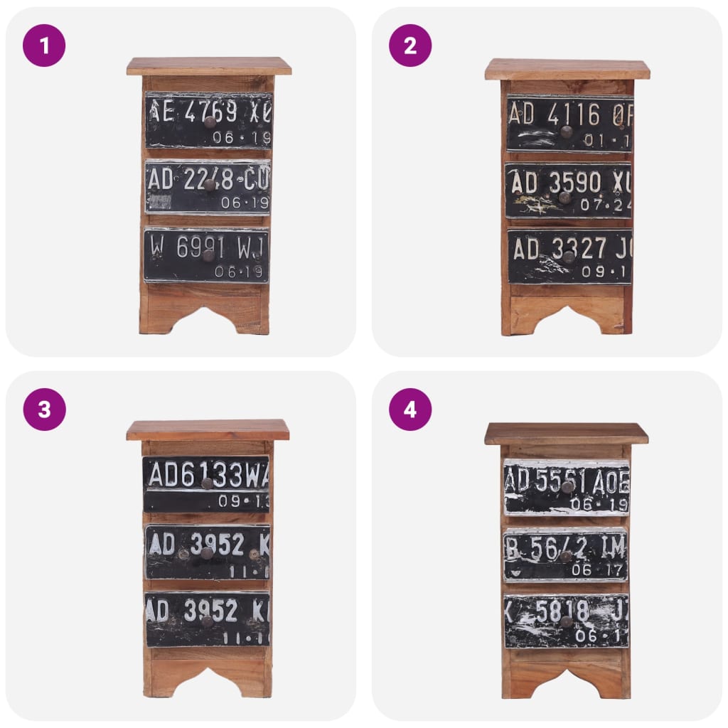 Nattbord 30x30x51 cm heltre mahogni