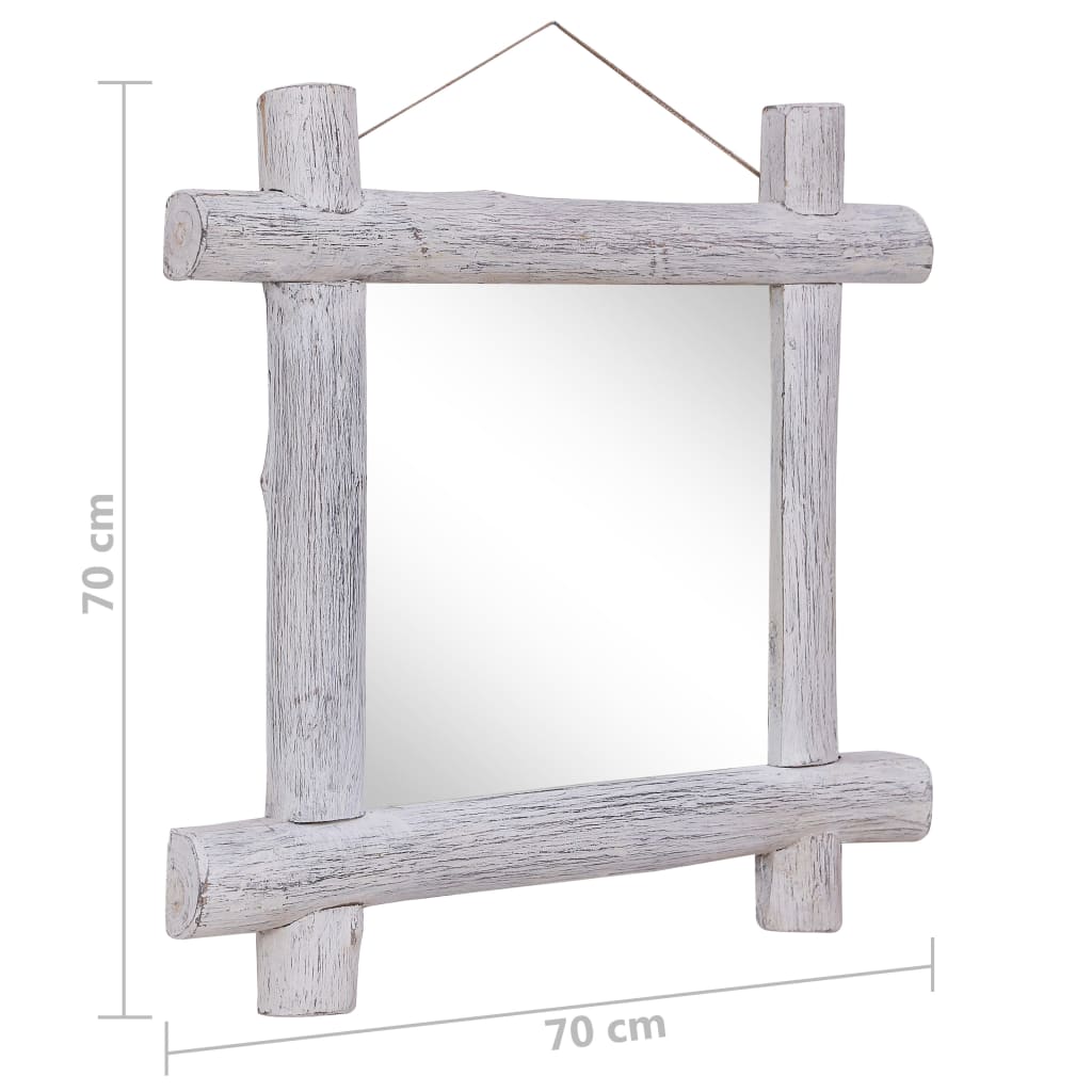 Trespeil hvit 70x70 cm gjenvunnet heltre vidaXL